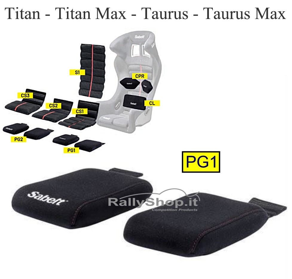 Sabelt Cuscino sedile gambe 40mm - RRTITAU01_PG1 - RallyShop Italia