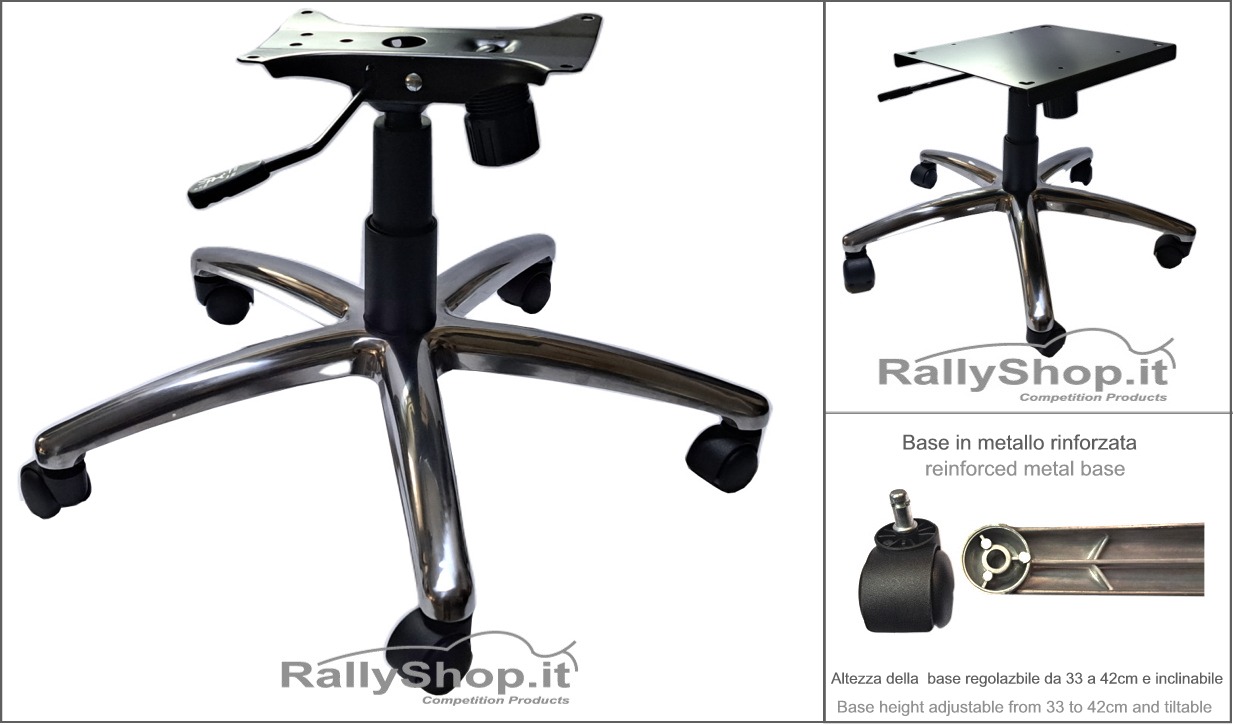 Base girevole con ruote per sedili ufficio - RallyShop Italia