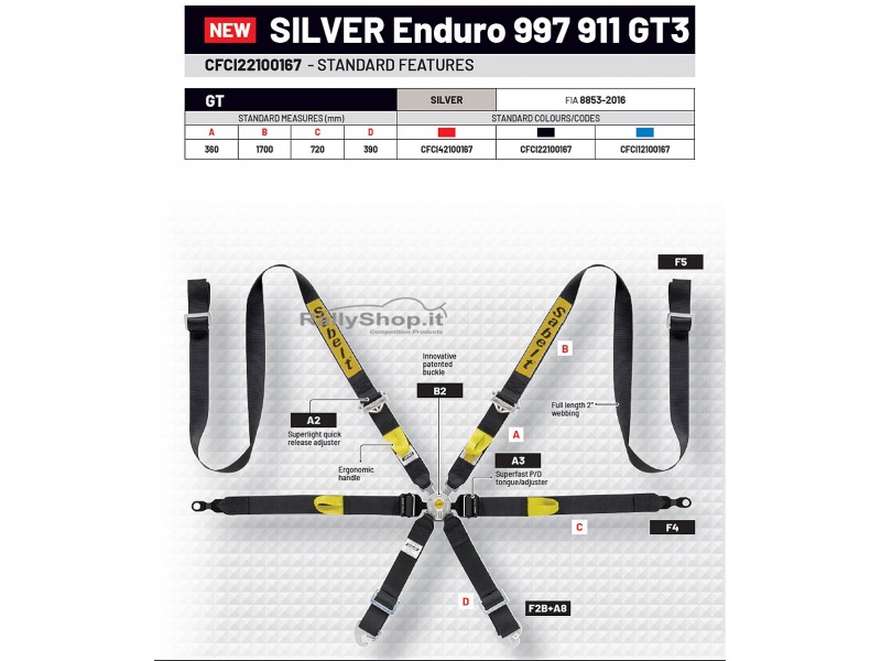 Cintura Sabelt SILVER Enduro 997 911 GT3-CFCI42100167