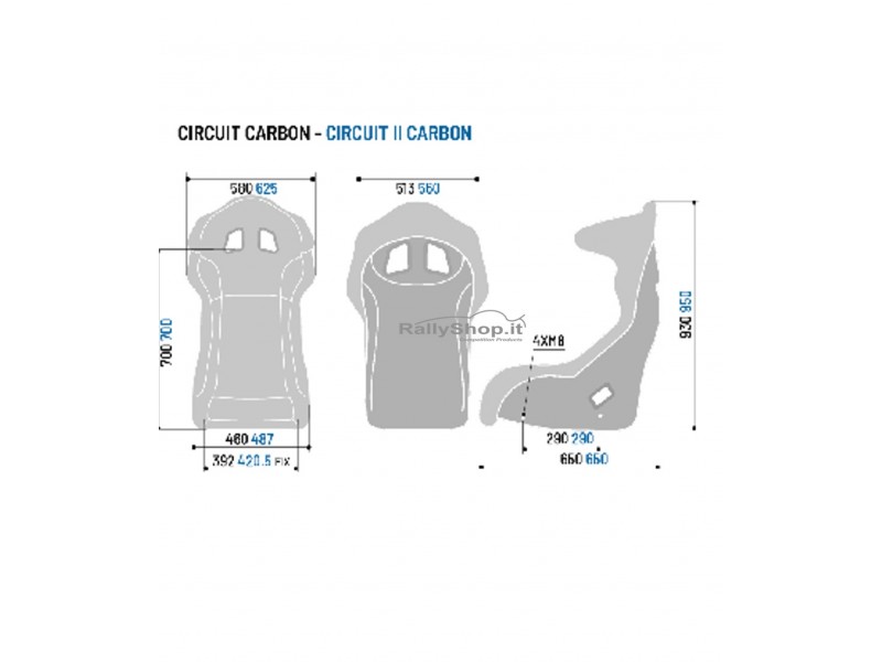 Sedile Sparco  CIRCUIT/II Carbon ( M - L )