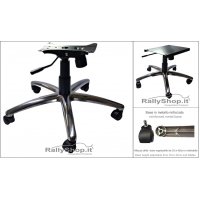 Swivel base with wheels for office seats